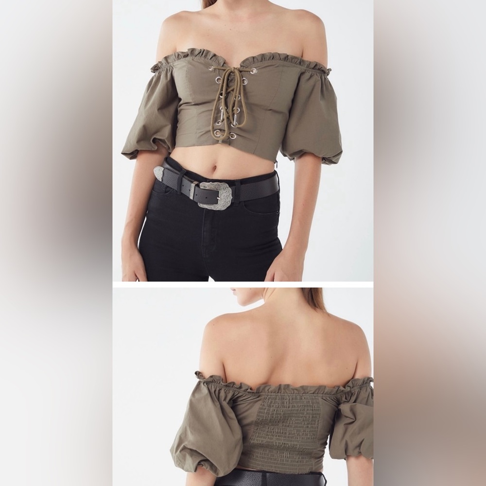 I.AM.GIA Alya off the shoulder crop top